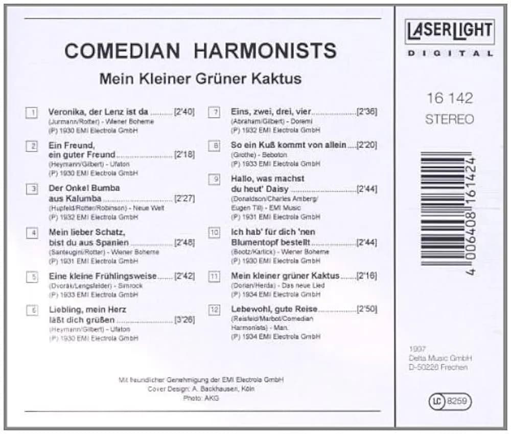 Mein kleiner grüner Kaktus: Text, Bedeutung & Comedian Harmonists