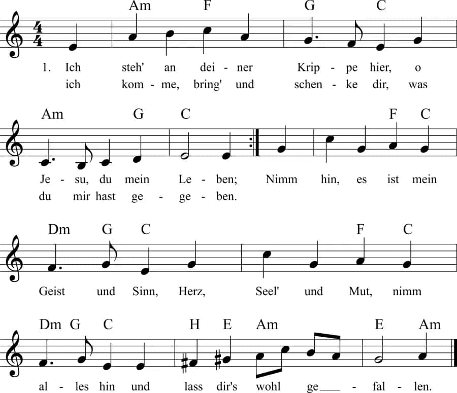 Ich steh an deiner Krippen hier: Bachs Vertonung & Text